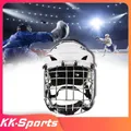 Adjustable Ice Hockey Helmet & Mask Combo For unisex adult White & Face Combo For Men & Women