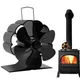 6 Blade Fireplace Fan Heat Powered Fan Quiet Operation Circulating Warm Air Wood Stove Fan For