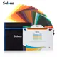 Selens 20pcs Color Lighting Gel Filters 25x25cm Transparent Colour Correction Light Sheet Film Kit