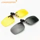 Night Driving Glasses Yellow Lens Fashion Clip On Sunglasses For Men Women Night Vision Glasses Anti