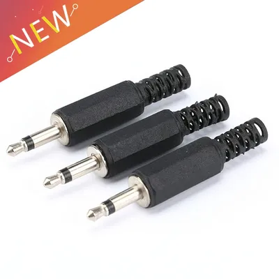 10 teile/los 3 5mm jack stecker Audio Jack Stecker Kopfhörer stecker 3 5 Mono stecker mit Schwarz