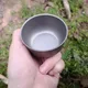 Tragbare Camping Outdoor Geschirr Ultraleicht Mini Titan Tasse Wasser Tee Tasse Camping Wanderung