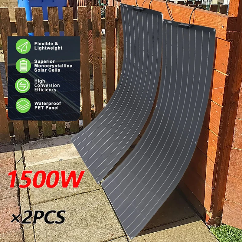 1500W 3000W Solar Panel 1000W Solar Hohe Effizienz Tragbare Power Bank Flexible Aufladen Outdoor Solar Zellen für Home Camping