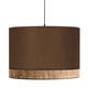 Suspension en coton marron et raphia banin Ø 50cm H25cm