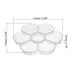 7 Wells Paint Tray Palette Painting Pallet Holder Flower Shape, Clear 6pcs