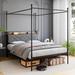 Modern Metal Canopy Bed Frame