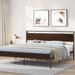 Ceres Metal Bed, Black with Walnut wood Headboard & Footboard, King