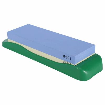 1000/3000 Grit Whetstone Knife Sharpener with Plastic Holder - Multicolor