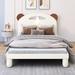 Twin Size Upholstered Bed w/ Bear Ears Shaped Headboard Platform Bed & LED Panel Bed for Kids, Teens, Girls, Boys Easy Assembly