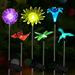 6-Pack Solar Garden Lights Outdoor - LED Figurine Stake Lights - Color Changing Landscape Lighting for Patio Lawn Yard Pathway Christmas Christmas
