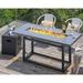 PaPaJet 55 Outdoor Propane Fire Pit Metal Gas Pit with Gas Tank Cover Table Grey