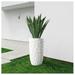 LuxenHome White MgO Tall Planter Indoor/Outdoor 22 H