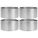 NUOLUX 4Pcs Stainless Steel Ring For Cake Decorating Stainless Steel Mousse Ring Cake Baking Cake Decor Set