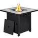 Fire Pits Propane Fire Pit 30in Fire Pit for Outside Gas Fire Pit 50 000 BTU Square Gas Fire Table with Ceramic Tabletop and Blue Fire Glass