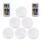 QIIBURR Led Puck Lights with Remote Control Led Puck Lights Night Light 12 Color Ice Light Color Remote Control Atmosphere Light Led Cabinet Light Remote Control Puck Lights