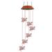 NEGJ Flying Pig Solar Color Changing LED Shell Wind Chimes Home Garden Yard Decor Hanging for Chandeliers round Decorative Butterflies Succulent Garden Window Light Wind Bell Hanging Rainbow