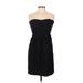 Ann Taylor LOFT Cocktail Dress - Mini Strapless Sleeveless: Black Solid Dresses - Women's Size 6 Petite