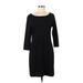 Old Navy Casual Dress - Sheath Boatneck 3/4 sleeves: Black Solid Dresses - Women's Size Medium