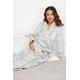 Lts Tall Grey Fairisle Shawl Dressing Gown 18-20 Lts | Tall Women's Dressing Gowns