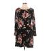 Sweet Pea. Casual Dress - Shift: Black Floral Dresses - Women's Size Medium