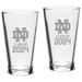 Notre Dame Fighting Irish Class of 2024 16oz. 2-Piece Classic Pint Glass Set