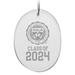 Pennsylvania Quakers Class of 2024 2.75'' x 3.75'' Glass Oval Ornament