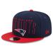 Men's New Era Navy/Red England Patriots Headline 9FIFTY Snapback Hat