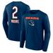 Men's Fanatics Branded D.J. Moore Navy Chicago Bears Team Wordmark Player Name & Number Long Sleeve T-Shirt