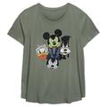 Women's Mad Engine Green Mickey & Friends Plus Size Scoop Neck T-Shirt