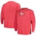 Men's Profile Heather Scarlet San Francisco 49ers Big & Tall Throwback Long Sleeve T-Shirt