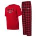 Men's Concepts Sport Scarlet/Black San Francisco 49ers Arctic T-Shirt & Pajama Pants Sleep Set
