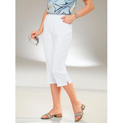 Caprihose CLASSIC BASICS, Damen, Gr. 50, Normalgrößen, weiß, 100% Polyester, unifarben, 3/4-Länge, Hosen Image