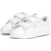 Sneaker PUMA "SMASH 3.0 L V INF", Kinder, Gr. 27, weiß (puma weiß, cool light gray), Leder, Synthetik, sportlich, Schuhe, für Babys mit Klettverschluss