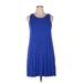 Old Navy Casual Dress - A-Line Crew Neck Sleeveless: Blue Print Dresses - Women's Size X-Large