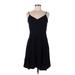 Gap Casual Dress - A-Line V Neck Sleeveless: Black Solid Dresses - Women's Size Medium