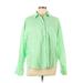 Pistola Long Sleeve Button Down Shirt: Green Tops - Women's Size Large