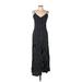 Flynn Skye Casual Dress V Neck Sleeveless: Black Print Dresses - Women's Size Large