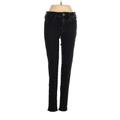 American Eagle Outfitters Jeggings - High Rise Skinny Leg Boyfriend: Black Bottoms - Women's Size 2 - Black Wash