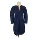 La Vie Rebecca Taylor Casual Dress: Blue Dresses - Women's Size X-Small