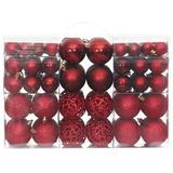 The Holiday Aisle® Christmas Ball 100 Piece Ornament for Christmas Tree Holiday Xmas Ball Plastic in Red | 0 H x 0 W x 0 D in | Wayfair
