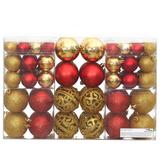The Holiday Aisle® Christmas Ball 100 Piece Ornament for Christmas Tree Holiday Xmas Ball Plastic in Red/Yellow | 0 H x 0 W x 0 D in | Wayfair