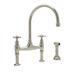 Perrin & Rowe Bridge Faucet w/ Side Spray in Gray | Wayfair U.4718X-STN