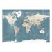 East Urban Home Vintage World Map Semi-Gloss Paste the Wall Mural Non-Woven in Blue/Brown/Green | 13' L x 110" W | Wayfair