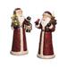 The Holiday Aisle® Light-Up LED Santa Figurine, Set of 2 in Red | 4.92 H x 11.02 W x 5.31 D in | Wayfair 26023A75253541D1994795CBEFE20C91