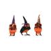The Holiday Aisle® Witchy Owl Halloween Figure Set of 3 Halloween Figure in Orange | 3.54 H x 7.09 W x 4.33 D in | Wayfair