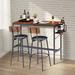 17 Stories 47.2 L x 15.8 W Dining Set Wood/Metal in Brown/Gray | 35.4 H x 15.8 W x 47.2 D in | Wayfair A9941C5F08494CE5BE5F6E2DA2E06972