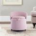 Accent Chair - Latitude Run® 22.4" Wide Swivel Barrel Accent Chair Polyester in Pink | 24 H x 22.4 W x 20.9 D in | Wayfair