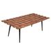 Millwood Pines Brieona Coffee Table Wood/Metal in Black/Brown | 16.5 H x 24 W x 48 D in | Wayfair DF4C80AC1FDB43C283E948E666B79EC9