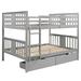 Harriet Bee Haroldas Platform Storage Bed Frame w/ Headboard Wood in Gray | 63.01 H x 56.61 W x 79.71 D in | Wayfair