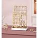 Latitude Run® Jewelry Stand + Wood/Velvet/Metal in Yellow | 12.1 H x 7.7 W x 5 D in | Wayfair 3DE2F6AE902441F3833EF3C5528A3F3D